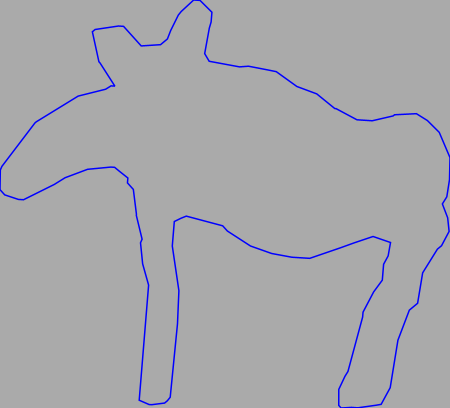 Nämforsen rock carving Laxön  L-G002a animal moose 