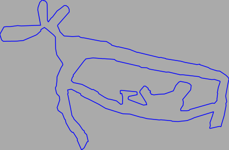 Nämforsen rock carving Laxön  L-X001 animal moose inner organ