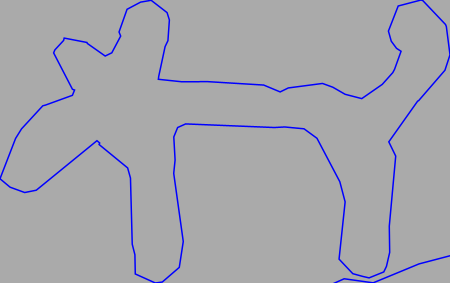 Nämforsen rock carving Laxön  LD001 LD002 LD002b animal dog? tail